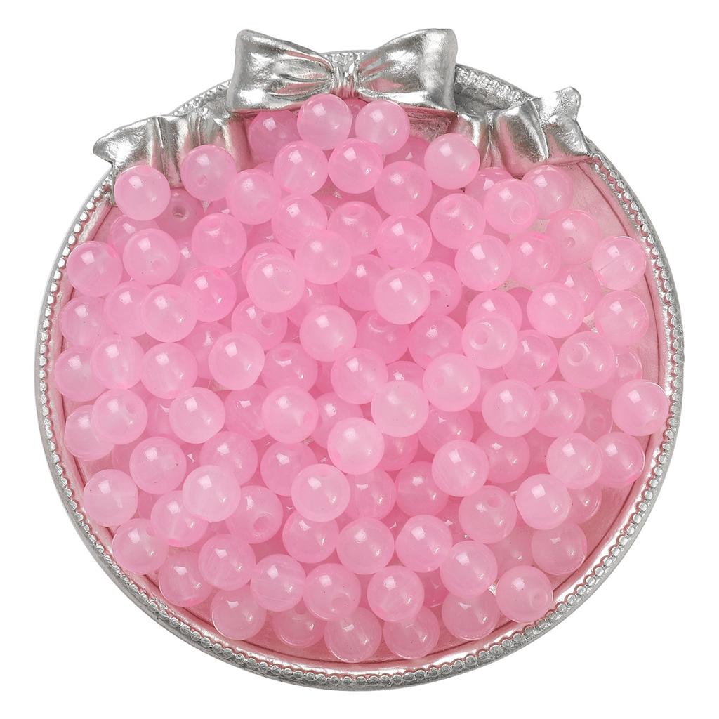 6/8 мм Стеклянные бусины Желейная краска Имитация нефрита Круглые бусины Россыпью Глянцевые бусины Ручная работа DIY Браслет Ожерелье Украшения