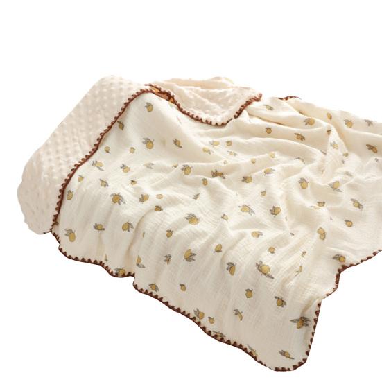 Детское одеяло Мягкое Двухслойное Дизайн с Принтом Одеяло для Сна Ткань Легкого Ухода Одеяло для Новорожденного