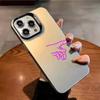 Рука об руку Любящая пара Чехол для телефона Для iPhone 17 16 15 14 13 12 11 Pro Max Plus Серебряный конфетный Матовый чехол
