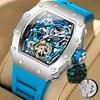 Men's Tourbillon Hollow Out Fully Automatic Mechanical Watch Waterproof Luminous Dragon Skeleton High-energy Fashion Watch Holiday Gift Watch