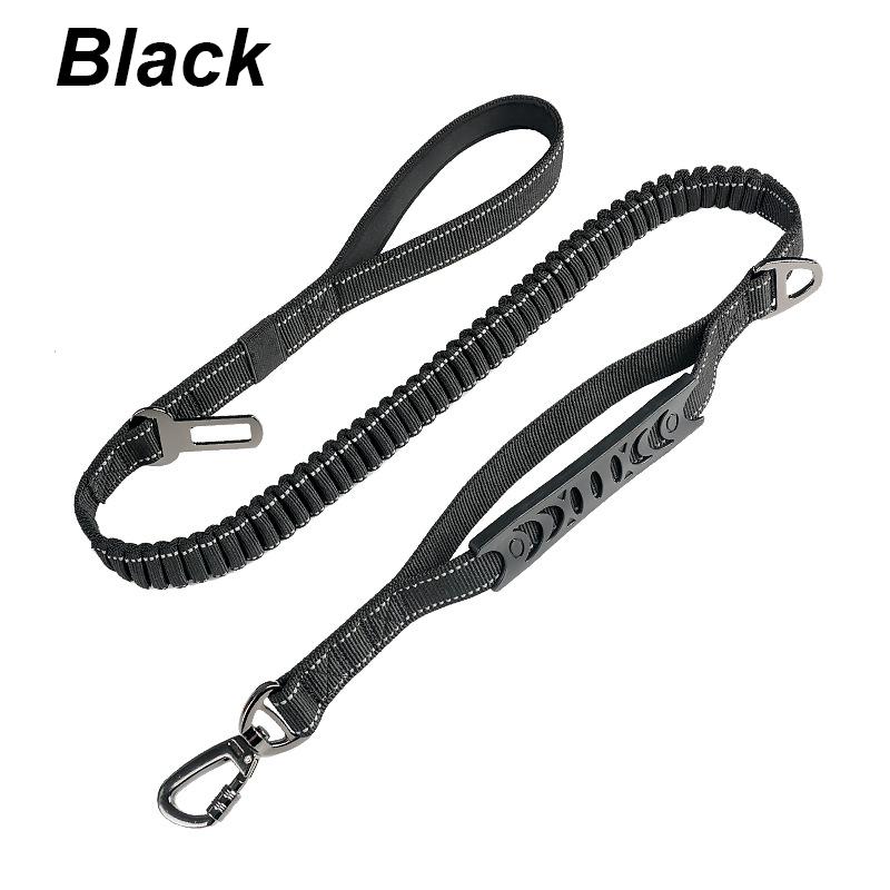 Нейлоновый светоотражающий многофункциональный выдвижной светоотражающий амортизирующий поводок для домашних животных, для обучения бегу, для больших собак, пряжка безопасности автомобиля