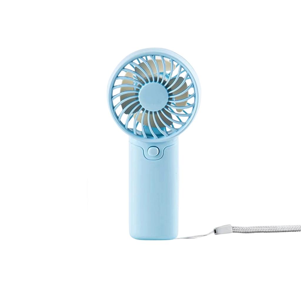 Portable Handheld Fan USB Rechargeable Mini Personal Desk Fan with Adjustable Speed and Lanyard for Home Office Travel Outdoor Use