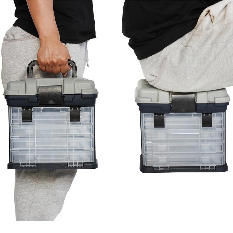 FTK Многофункциональный ящик для хранения рыболовных снастей, чемодан для приманок и аксессуаров, рыболовный ящик для инструментов, портативный ящик для хранения рукоделия