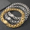 Vintage 50CM Long 20MM Width Choker Necklace Man Solid Polished Matte Stainless Steel Link Chain Necklaces for Men Male Jewelry