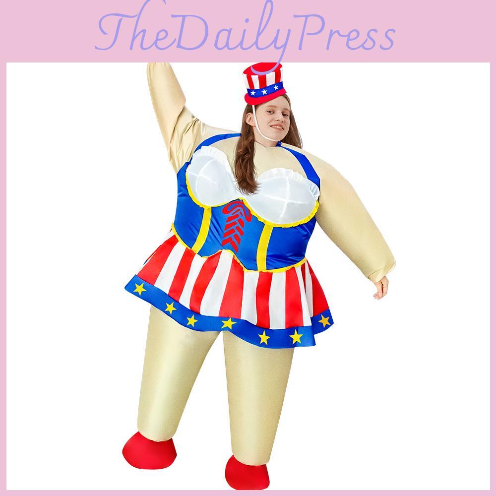 Надувной костюм ко Дню независимости США, патриотический праздничный костюм куклы для выступления