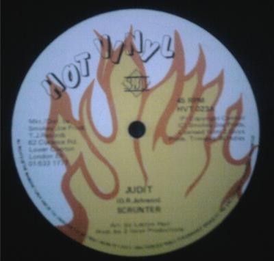 12-дюймовая пластинка SCRUNTER - Judit/Oil In The Coil HVT023 Горячий винил 1986 Великобритания Регги, Ска и Даб Б/У