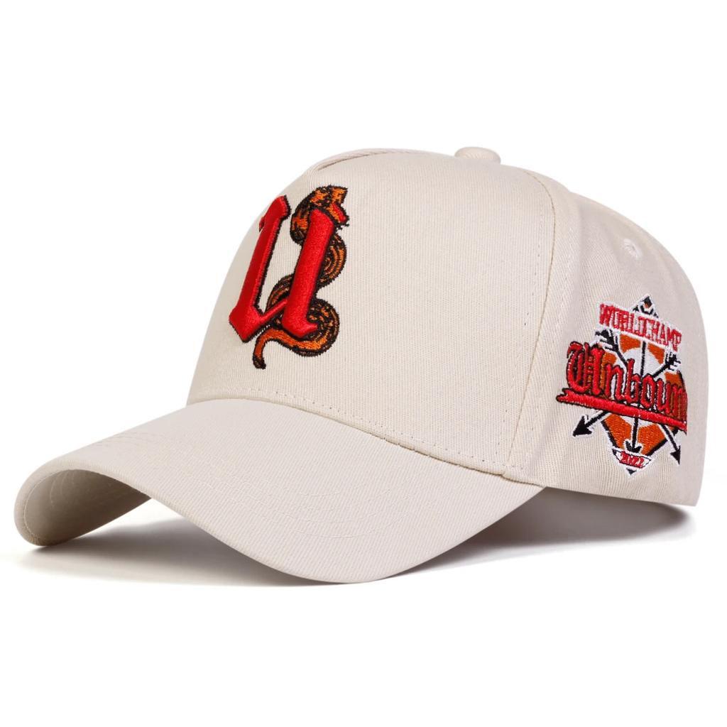 Unisex U Letter Snake Embroidery Baseball Caps Spring Autumn Outdoor Adjustable Casual Hats Dad Hat Sunscreen Hat