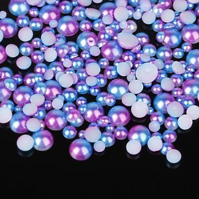3-8 мм разноцветные полукруглые жемчужные бусины с плоской задней частью для изготовления ювелирных изделий своими руками, аксессуары