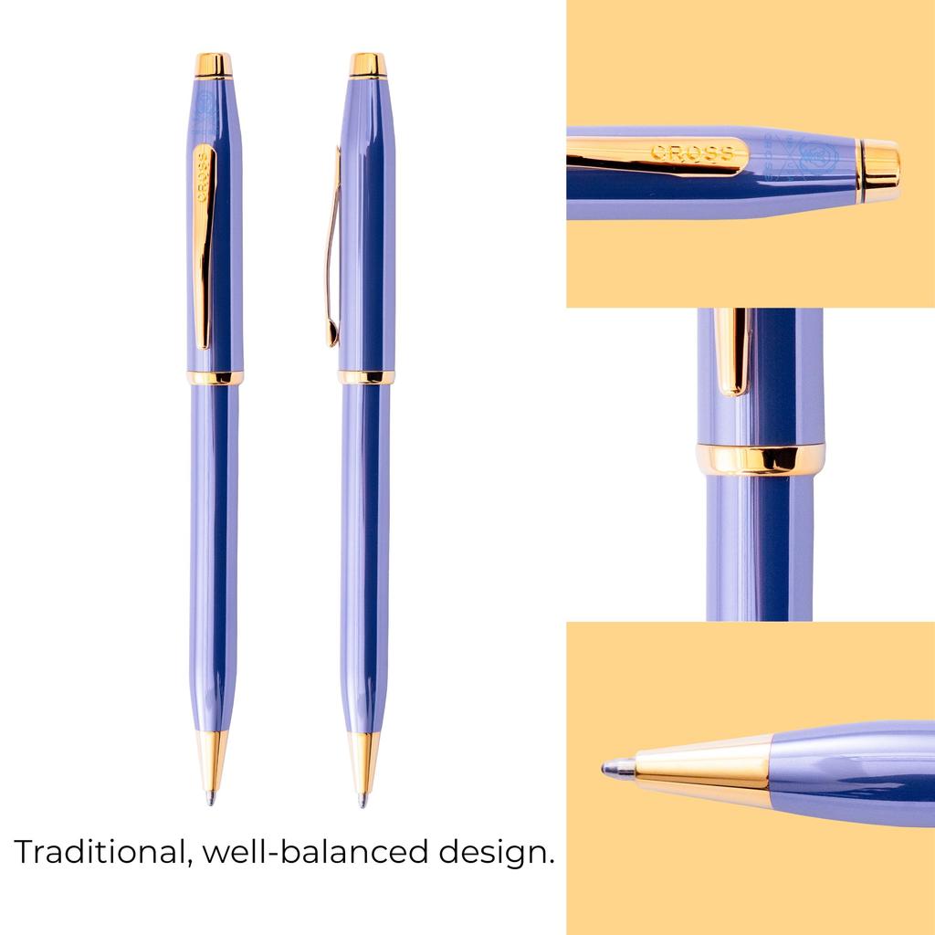 Cross Официальная шариковая ручка крестообразная со средним шрифтом century 2 лавандово-синяя в 0082 165 ограниченный цвет обычный импортный продукт на масляной основе
