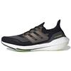 UltraBoost 21 Black Silver Metallic Men Sneakers Core-Black Solar-Yellow FY0374