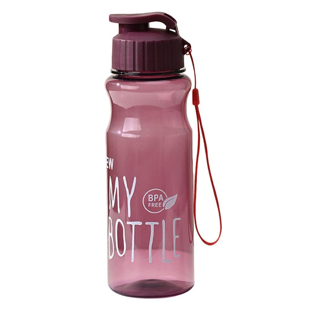 550ml Portable Multi-color Transparent Plastic Water Bottle Large Capacity Water Cup