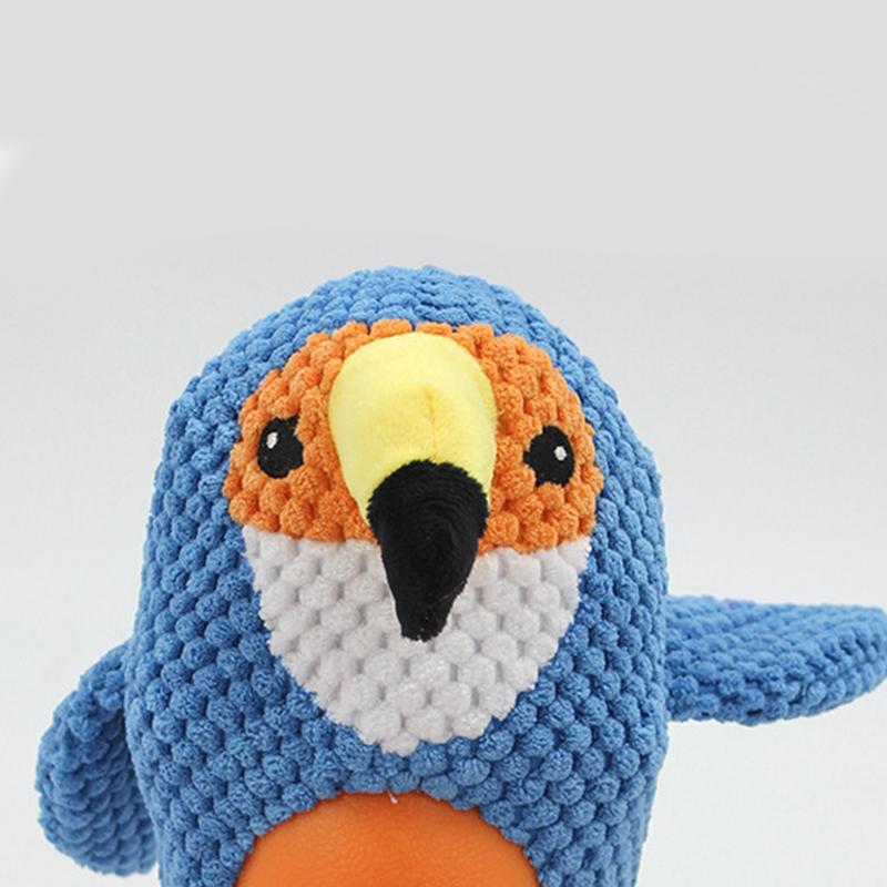 Пищащие игрушки для собак, пищащая игрушка в форме попугая, игрушки для тренировки и игры для питомцев, игрушки-пазлы для собак средних и крупных пород