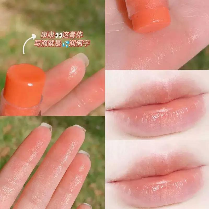 Succulent Grape Double Protection Lip Balm Fruit Flavor Lipstick Moisturizing Colored Fall and Winter Base Lipstick Moisturizing White Student
