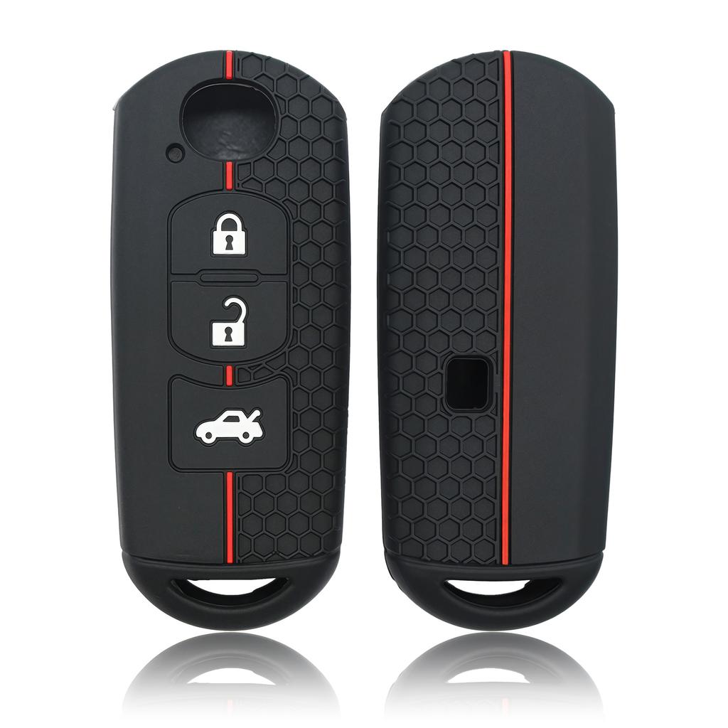 Smart Key Fob Cover For Mazda 3 6 Cx-5 Cx-9 (2012-), Keyless Entry Remote Case, Premium Silicone Anti-Scratch Shell