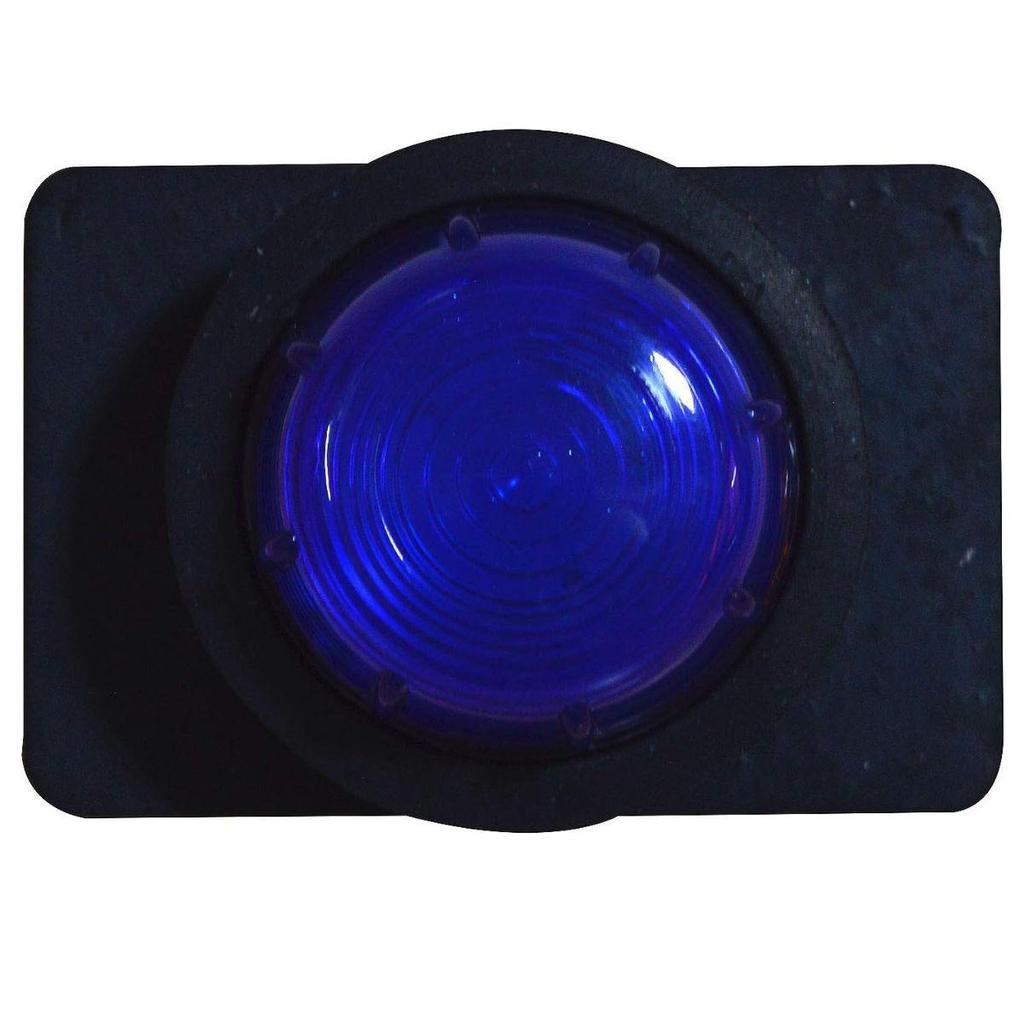 Pair of Position Marker Lamps with Bulbs – Stalk Side Marker Light – Blue 24V– Compatible with Truck, Trailer & Buses