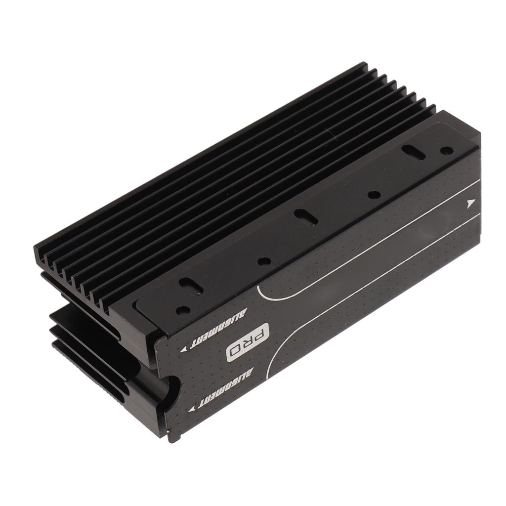 Радиатор M.2 с 3 термопрокладками Алюминиевый сплав Тихая работа Кулер для NVME 2280 SSD Радиатор для SSD Черный