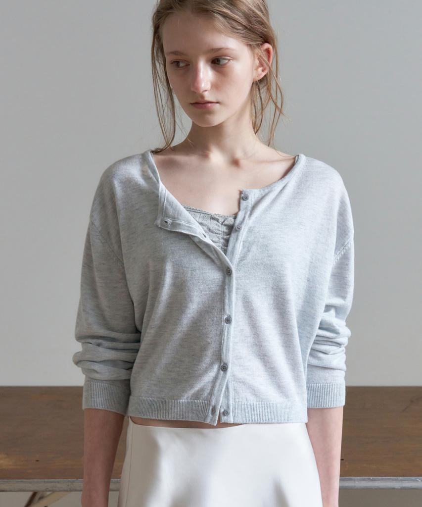 LETTERA Silk Blend Round Cardigan