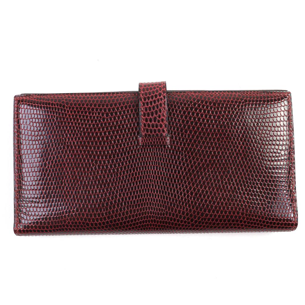 Hermes Кошелек Baan classic H logo кошелек Ящерица Женский Б/у