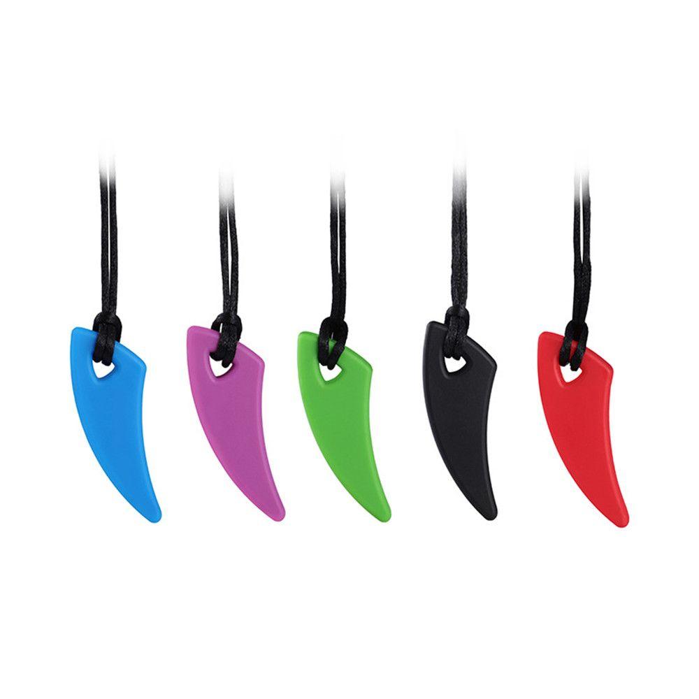 Silicone Anti Autism ADHD Biting Teether Necklace Chewy Necklace Sensory Chew Teething Toys