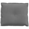Back Cushion Dark Grey 60 x 50 cm Microfiber Fabric