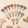 16Pcs Geometric  Hair Clip Glitter DropletColorful Gradient  Girls Children Bangs BB Alloy Hairpins Headclips Hair Accessories