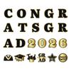 22Pcs Black-Gold Magnetic Fridge Stickers Graduation Party Decor for Classroom Refrigerator