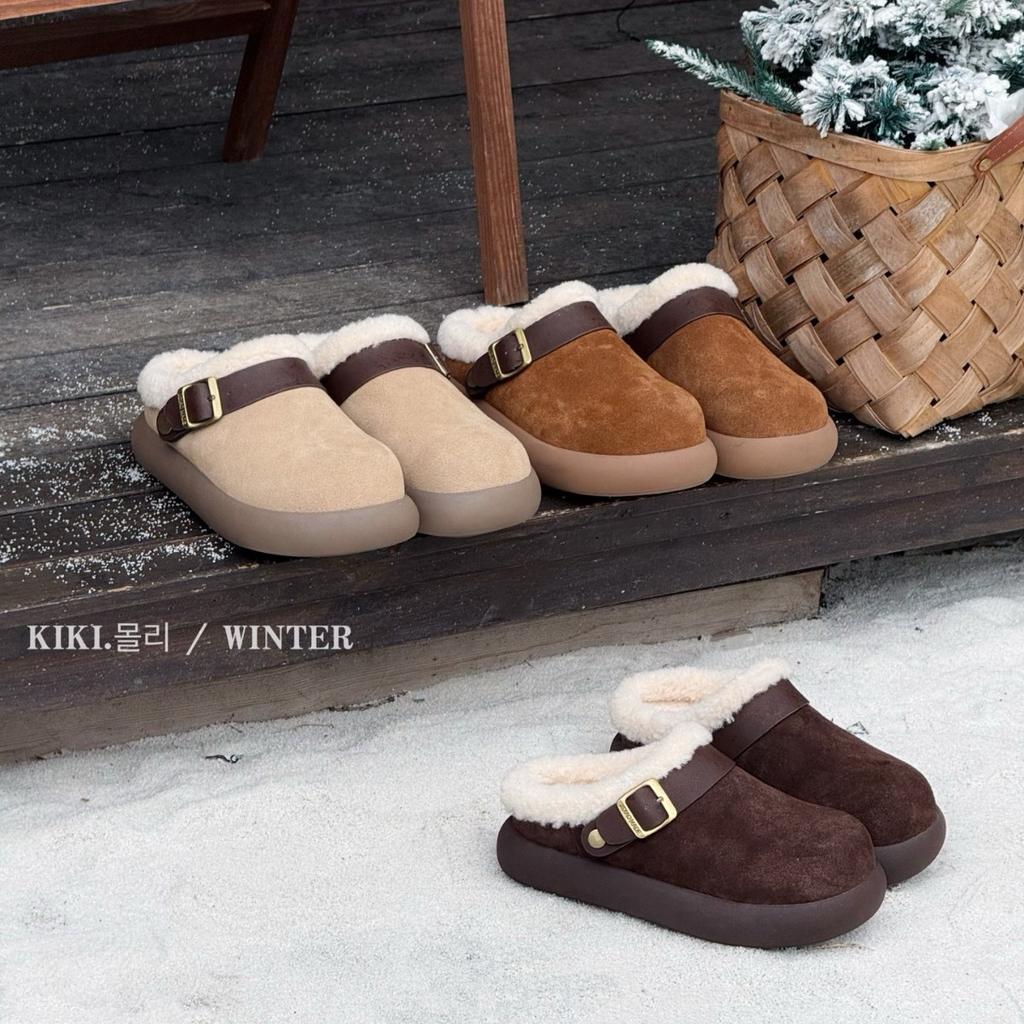 Sheepskin Version~ Retro Vacation Wind Stepping On Shit Feeling Sandals Women's Summer Square Head Leather Slope and Lazy Straw Woven One-word Drag