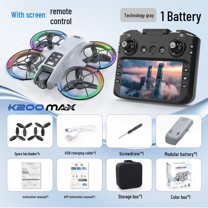 K200 Brushless Drone with HD Screen, Optical Flow, Aerial Photography, and Full Protection Remote Control