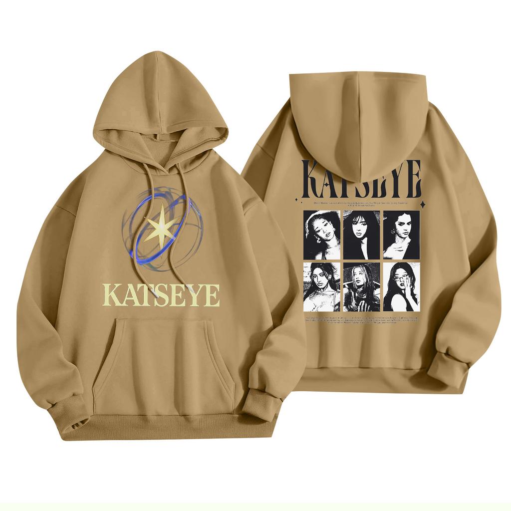 Унисекс Модный Легкий Пуловер с Длинным Рукавом и Карманами Толстовка с Принтом