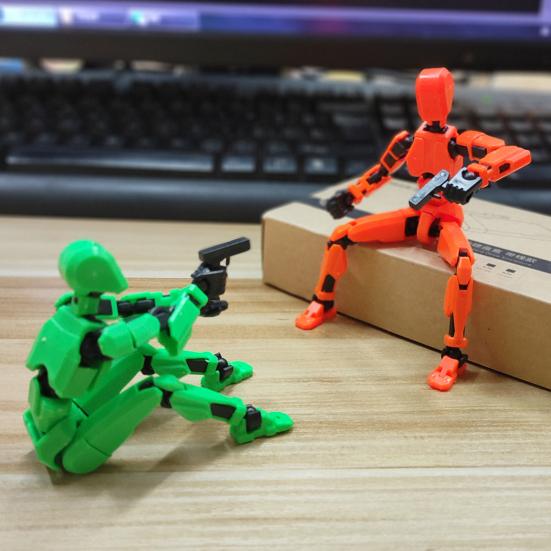 Фигурка с аксессуарами, многосочлененная подвижная 3D-печатная модель робота-собаки, шарнирный манекен