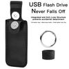 CaSZLUTION Чехол-органайзер из микрофибры и кожи для USB-флеш-накопителей - Держатель USB-флеш-накопителя с защитой от потери, Защитная крышка с брелоком, Маленький портативный чехол для хранения