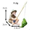 Fisherman Miniature Figurine Dollhouse Ornament Aquarium Decoration Decorative Collectible DIY