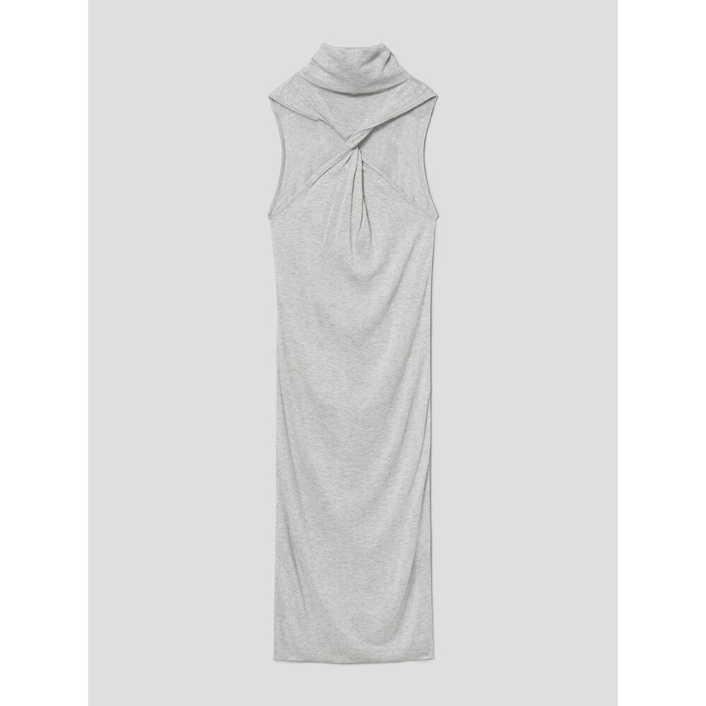 Anggae Twisted Back Knit Dress Gray