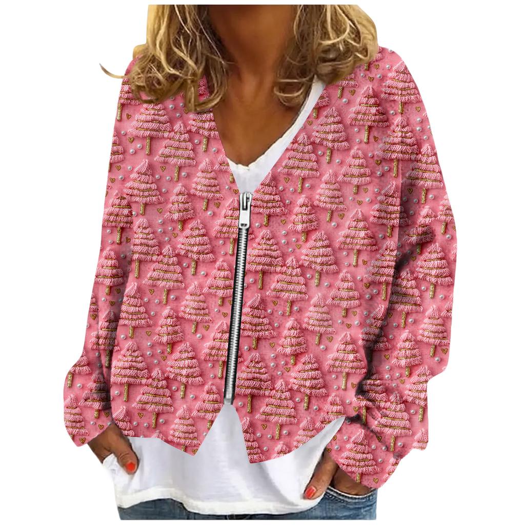 Womens Zip Up Sweaters Sweatshirts Long Sleeve Oversized Jackets Soft Casual Loose Tunic Tops
