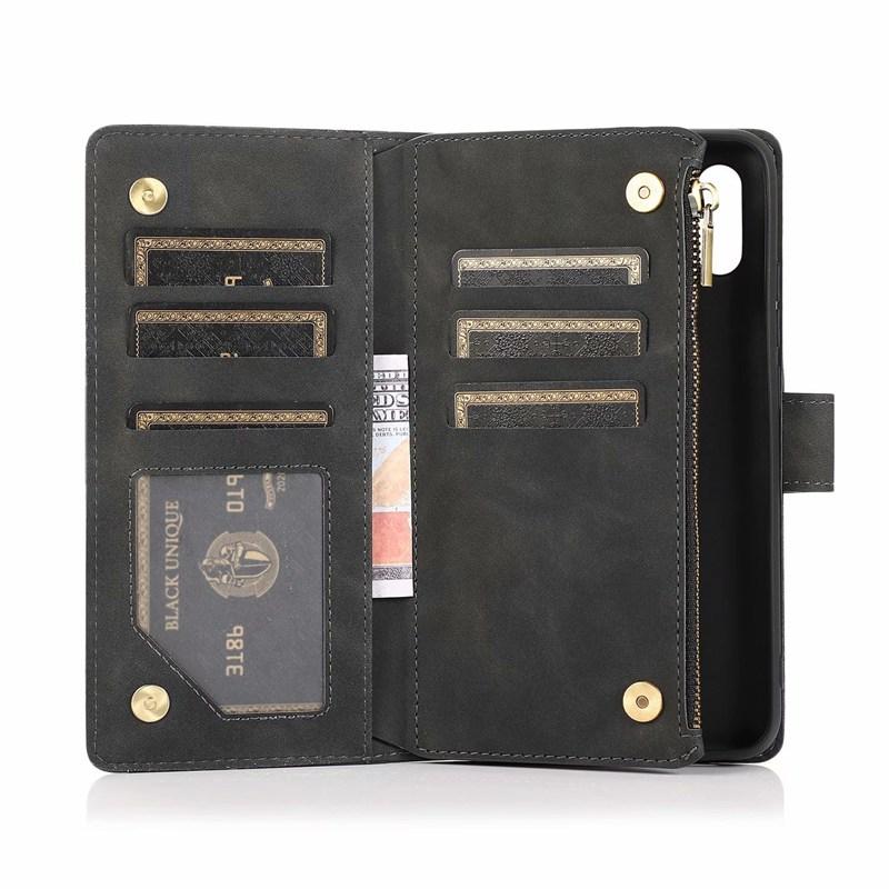 Высококачественный чехол-книжка из искусственной кожи для телефона с держателем кредитной карты для iPhone Samsung Galaxy Xiaomi Huawei