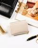 Small leather women's wallet with snap and zipper - Peterson