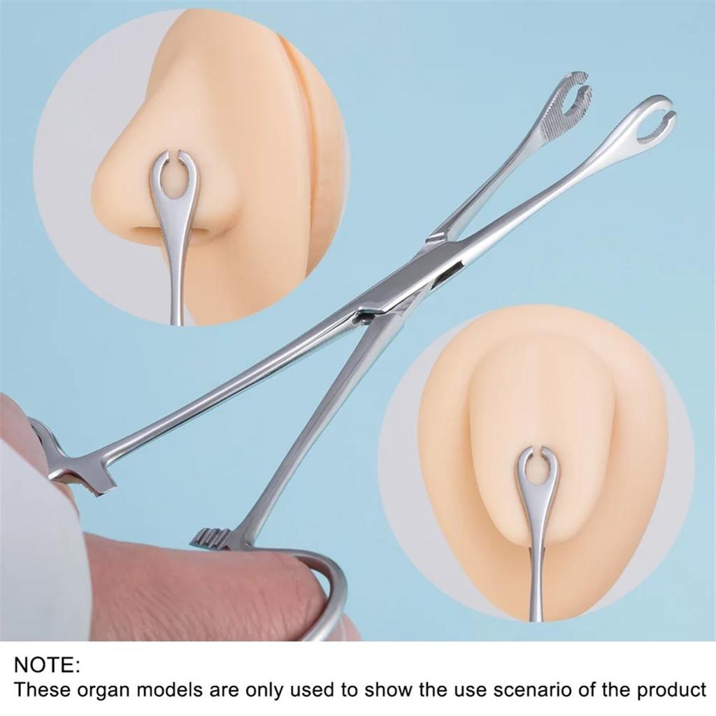 1pc Stainless Steel Body Jewelry Piercing Pliers Sponge Forceps Clamp Ear Lip Navel Nose Tongue Septum Piercing Tool