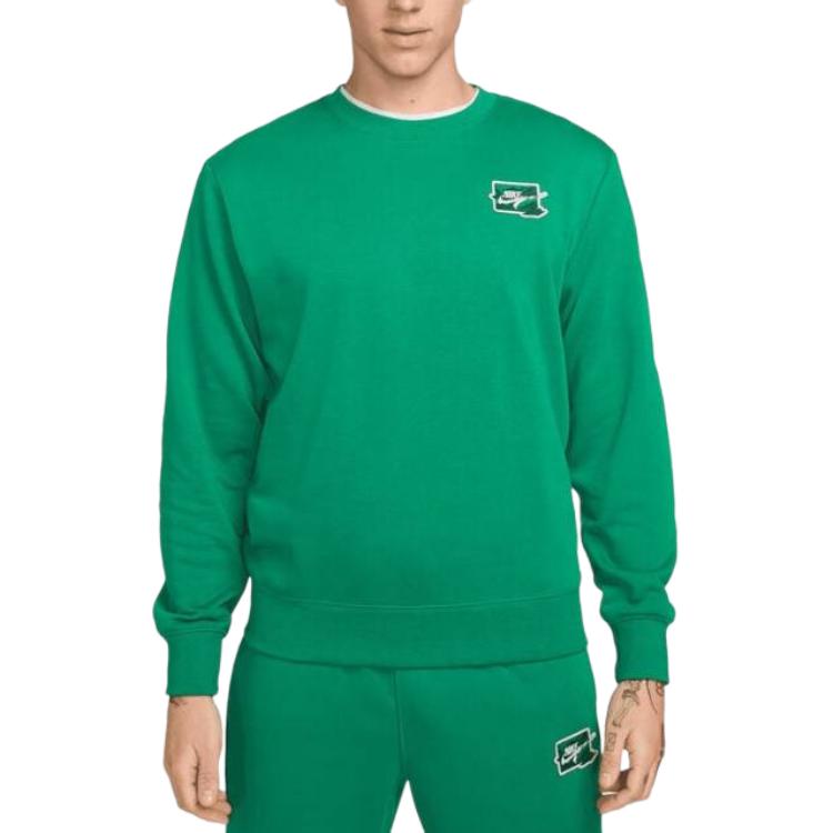 Nike Толстовки Мужские Зеленые С Круглым Вырезом Средней Плотности FZ0764-365