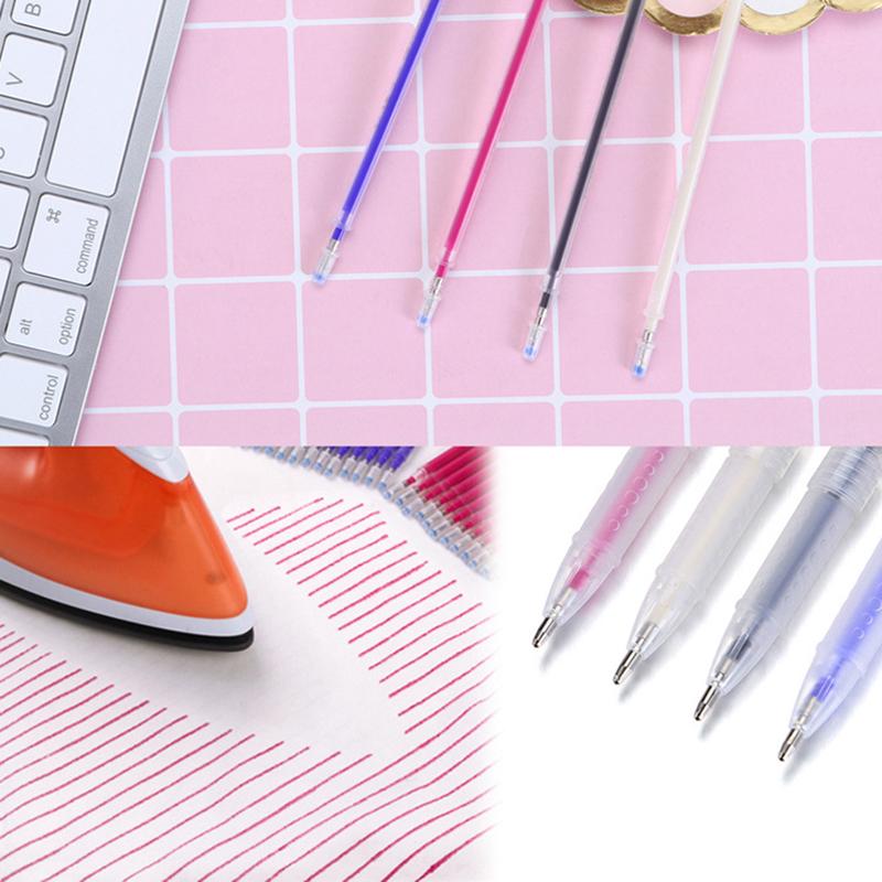 New 10Pcs Heat Erasable Pen High Temperature Disappearing Fabric Marker Tailoring