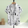 Men's Simple Lines 3D Print Shirt Button Up Shirt Casual Shirt Summer Shirt Short Sleeve Daily Vacation Clothing