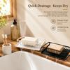 Plastic Bar Soap Holder Self Draining Soap Saver Dish Modern Sponge Dispenser  Kitchen Sink