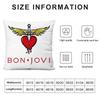 B-Bon Jovis Band Наволочка для подушки-подушки Ультрамягкая, приятная для кожи ткань Облачный комфорт и скрытая молния