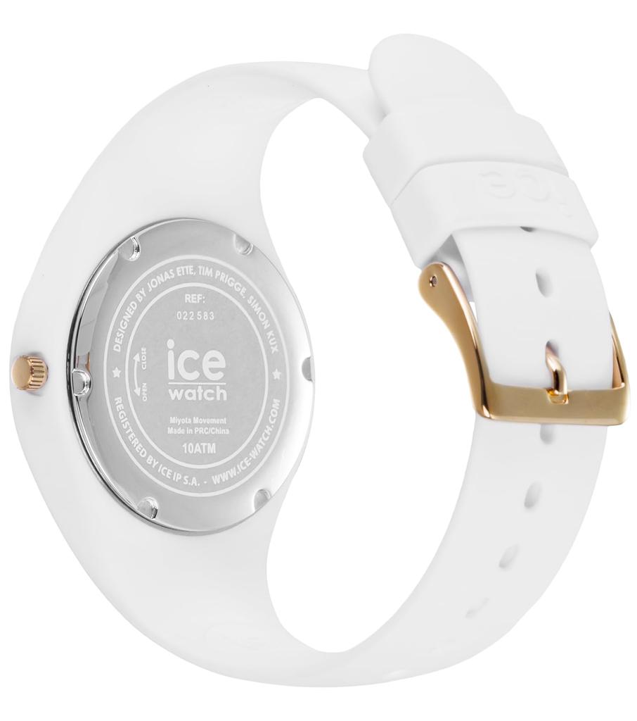 Авторизованный дистрибьютор часы Ice watch 022583 ICE glam white chic small 37mm 3 стрелки [Ice-watch] женские ЧЕРНО-БЕЛЫЕ