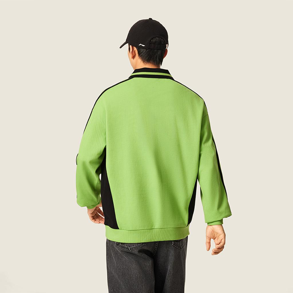 Свитшот унисекс Li Ning Sports Lifestyle Series Свободный Удобный Логотип бренда Для пары AWDVC89-6