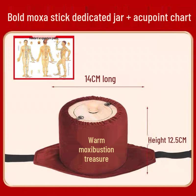 Бездымная коробка для моксы из массива дерева с контролем температуры для живота, талии и шеи - Портативный мокса-стик и оборудование для фильтрации дыма.