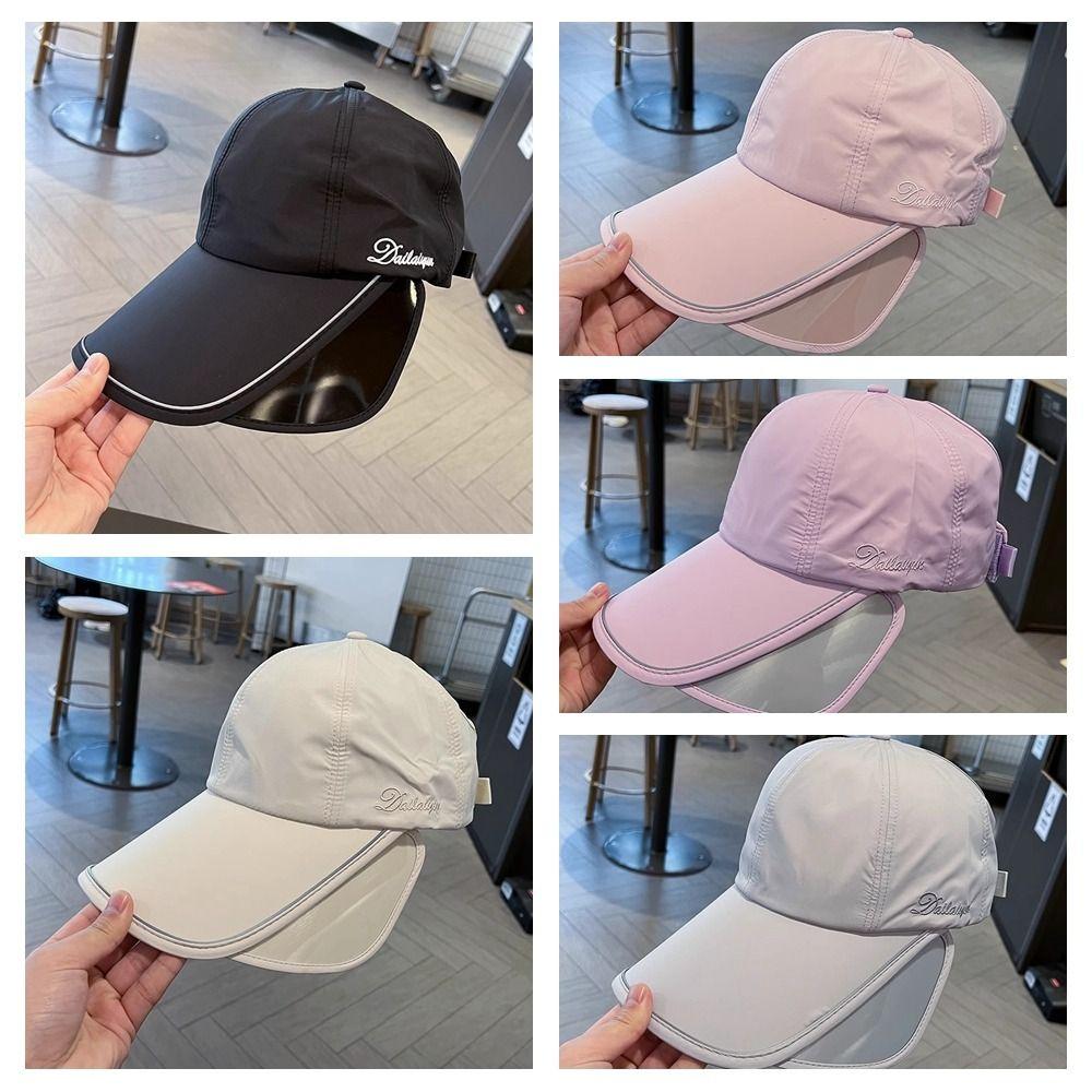 Широкополая выдвижная шляпа от солнца с защитой от ультрафиолета, дышащая солнцезащитная бейсболка для женщин