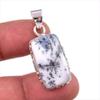 Натуральный дендритовый опал, драгоценный камень, стерлинговое серебро 925 пробы, подарочная подвеска, 1,5 дюйма, b6L64