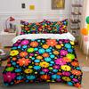 Colorful Floral Print Decor Set Soft Skin-Friendly Bedding Set Includes 1 Duvet Cover And 2 Pillowcase Gift