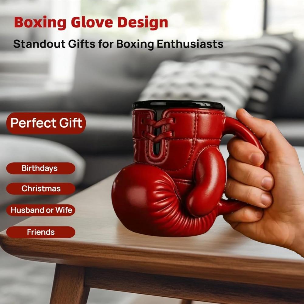 Double Wall Coffee Cup with Handle Water Cup Personalized Boxing Glove Mug  Men Boy Gifts