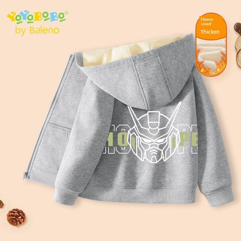 Baleno Kids Серия Ybb Детская куртка Осень и Зима Детский кардиган с капюшоном на флисовой подкладке Верхняя одежда для мальчиков